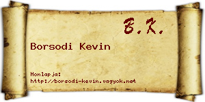Borsodi Kevin névjegykártya